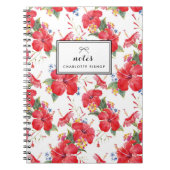 Waterverf Hibiscus en Lantana Pattern Notitieboek (Voorkant)