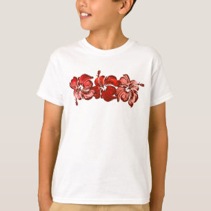 Waterverf Hibiscus Hawaiian Tropisch T-shirt