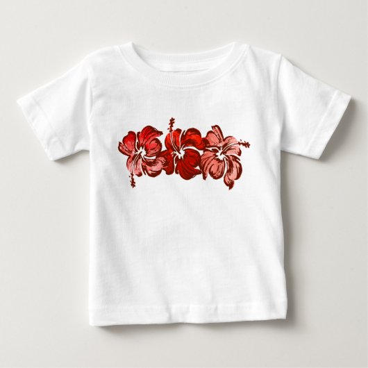 Waterverf Hibiscus Infant T-shirt (Voorkant)