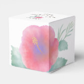 Waterverf Hibiscus Maui Wedding Bedankdoosjes (Achterkant)