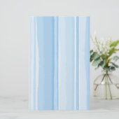 Waterverf Hibiscus Striped Coordinating Briefpapier (Staand voorkant)