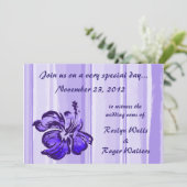 Waterverf Hibiscus Uitnodiging (Staand voorkant)