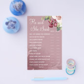 Waterverf Hij zei dat ze een douchespelkaart zei Flyer (Enkel)