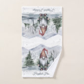 Waterverf Holiday Gnome Bad Handdoek (Handdoek)