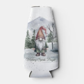 Waterverf Holiday Gnome Flesjeskoeler (Voorkant)