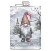 Waterverf Holiday Gnome Heupfles (Voorkant)