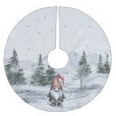 Waterverf Holiday Gnome Kerstboom Rok (Voorkant)