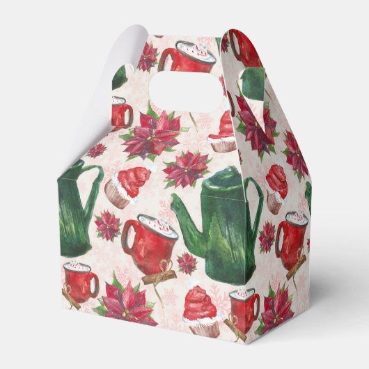 waterverf Holiday Tea Party Bedankdoosjes (Voorkant Zijde)