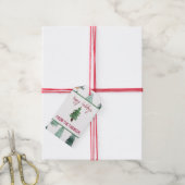 Waterverf Holiday Tree Gift Labels Cadeaulabel (Met Touw)