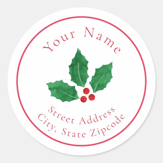 "Waterverf Holly 2" Etiket (Voorkant)