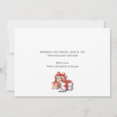 Waterverf Holly Bell Foto Kerstmis Kaarten (Achterkant)