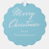 Waterverf Holly & Berries Tree Ornament Kaart (Achterkant)