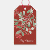 Waterverf Holly Cadeaulabel (Voorkant)