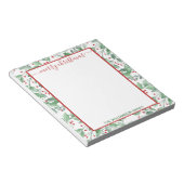 Waterverf Holly en Berries kerstblocnote Notitieblok (Schuin)