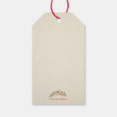 Waterverf Holly en Berries Swag Kerstmis Cadeaulabel (Achterkant)
