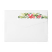 Waterverf Holly en Greenery Botanische Kerst (Achterkant)