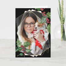 Waterverf Holly en Red Berries