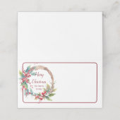 Waterverf holly krans gepersonaliseerde kerst (Buitenkant ongevouwen)