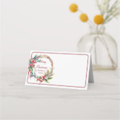 Waterverf holly krans gepersonaliseerde kerst (Voorkant)