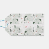 Waterverf Holly laat het kerstkunstplan van het Pa Cadeaulabel (Achterkant Horizontaal)