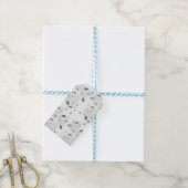 Waterverf Holly laat het kerstkunstplan van het Pa Cadeaulabel (Met Touw)