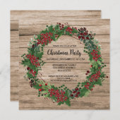 Waterverf Holly met kerstfeest Kaart (Voorkant / Achterkant)