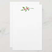 Waterverf Holly Sprig Briefpapier (Voorkant / Achterkant)