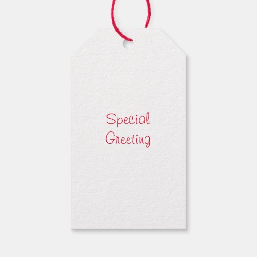 Waterverf Holly Sprig Gift Labels Cadeaulabel (Achterkant)