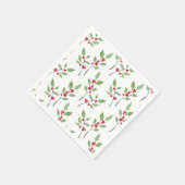 Waterverf Holly Sprigs Pattern Servet (Hoek)