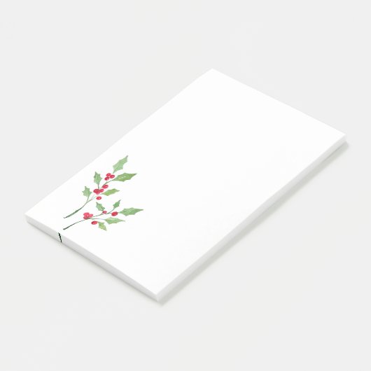 Waterverf Holly Sprigs Post-it® Notes (Schuin)