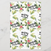 Waterverf Holly Wreate Kerstparty Uitnodiging (Achterkant)