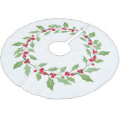 Waterverf Holly Wreath Kerstboom Rok (Gekanteld)