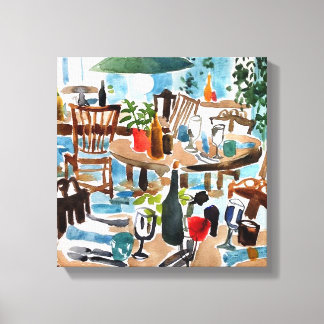 Waterverf Home Canvas Afdruk