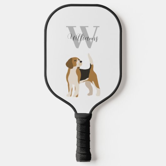 Waterverf hond gepersonaliseerd pickleball paddle (Voorkant)