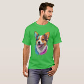 Waterverf Hond grappig T-shirt (Voorkant volledig)