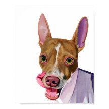 Waterverf Hond Kunstwerk Print