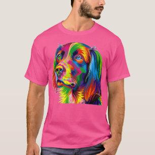 Waterverf hond t-shirt