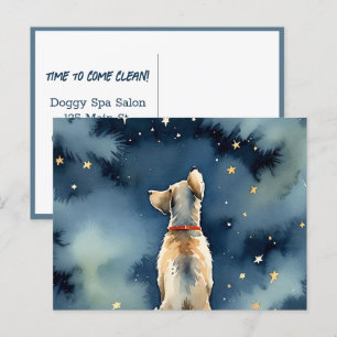 Waterverf Hond Voor Grooming Spa Briefkaart
