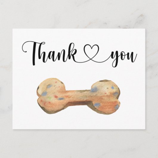 Waterverf Hondenbot Aangepaste bedankkaart Briefkaart (Voorkant)