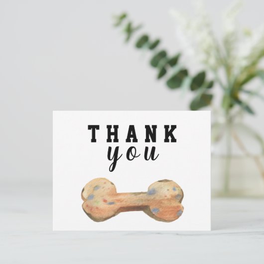 Waterverf hondenbot Custom Dank u kaart (Staand voorkant)