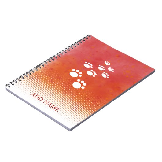 Waterverf Hondenpootsporen Notitieboek (Linkerzijde)