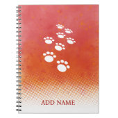 Waterverf Hondenpootsporen Notitieboek (Voorkant)