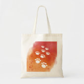 Waterverf Hondenpootsporen Tote Bag (Voorkant)