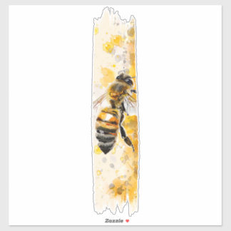 Waterverf Honey Bee Brushstroke Paint Sticker