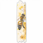 Waterverf Honey Bee Brushstroke Paint Sticker (Voorkant)