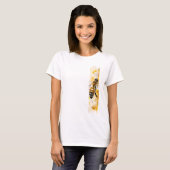 Waterverf Honey Bee Brushstroke Paint T-shirt (Voorkant volledig)