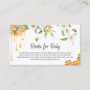 Waterverf HoneyBee Baby shower Books for Baby Informatiekaartje
