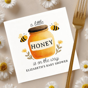 Waterverf Honing & Bijen Baby Shower Servet