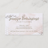 Waterverf Honingraat bij boerderij Apiary Visitekaartje (Achterkant)