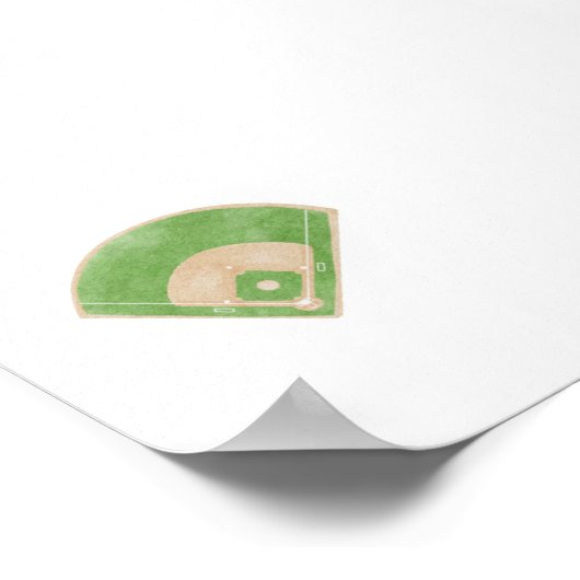 Waterverf honkbal veld poster (Hoek)